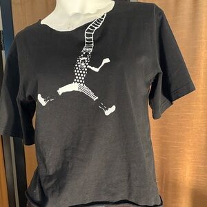 Easton Black Tee with White Abstract Design